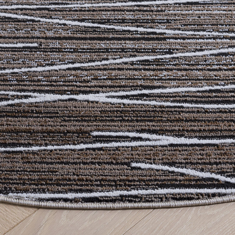 Mila 222 Performance Abstract Rug, Round 6'7"
