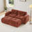 U-shaped Boneless Sofa,Soft Velvet Fabric,Tufted Design,32D High Density Sponge,No Assembly Required,Ergonomic Design Bottom, Anti-Slip Design,Movable Ottomans For Bedrooms-490395893