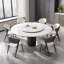 Ensembles de table de salle à manger légers et luxueux en faux marbre.-102535245