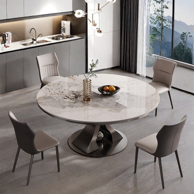 Modern simple high-end round dining table sets
