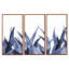 «Marine Agave Leaves» - impression sur toile flottante 3 pièces-606742328-650667435