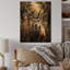«Brown Deer Portrait Vibrant I», reproduction sur bois naturel-1695783678