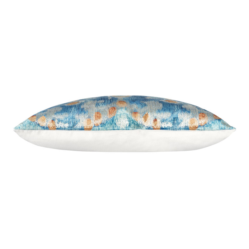 Coussin lombaire en velours brodé