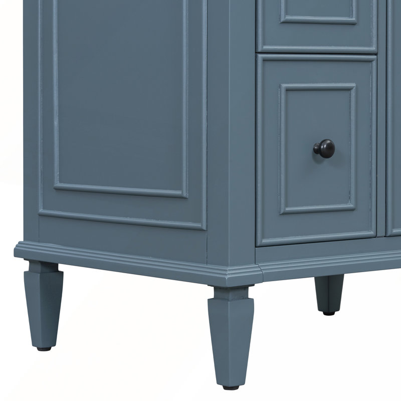 Meuble-lavabo 24 po avec lavabo, Bleu gris