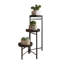 Collapsible 3-Tier Metal Plant Stand – Detachable Tray Corner Rack – Multi-Pot Flower Shelf for Indoor Outdoor Garden, Balcony, Patio, Living Room – Space Saving – Black