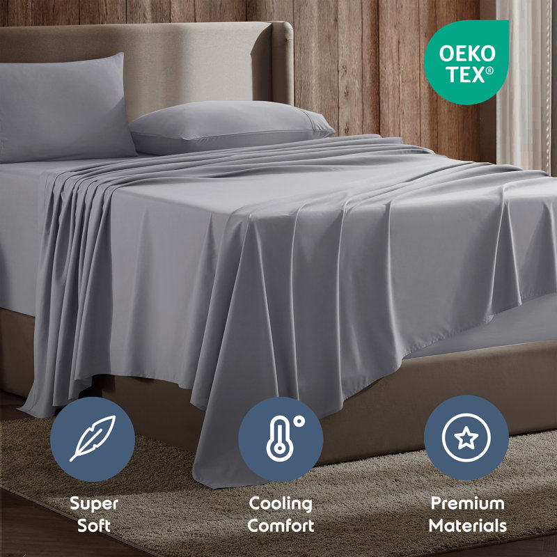 Luxury Collection Classic Smooth Thread Sheet Set, King, Iridium Gray