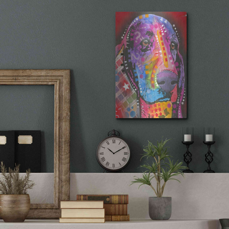 «Pantone Pop Basset Hound» par Dean Russo, H 16 po x l 12 po