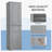 Tall Bathroom Storage Cabinet, Freestanding Storage Cabinet with Two Different Size Doors and Adjustable Shelf, Door Shelve Design, MDF Board with Painted Finish-1852910544