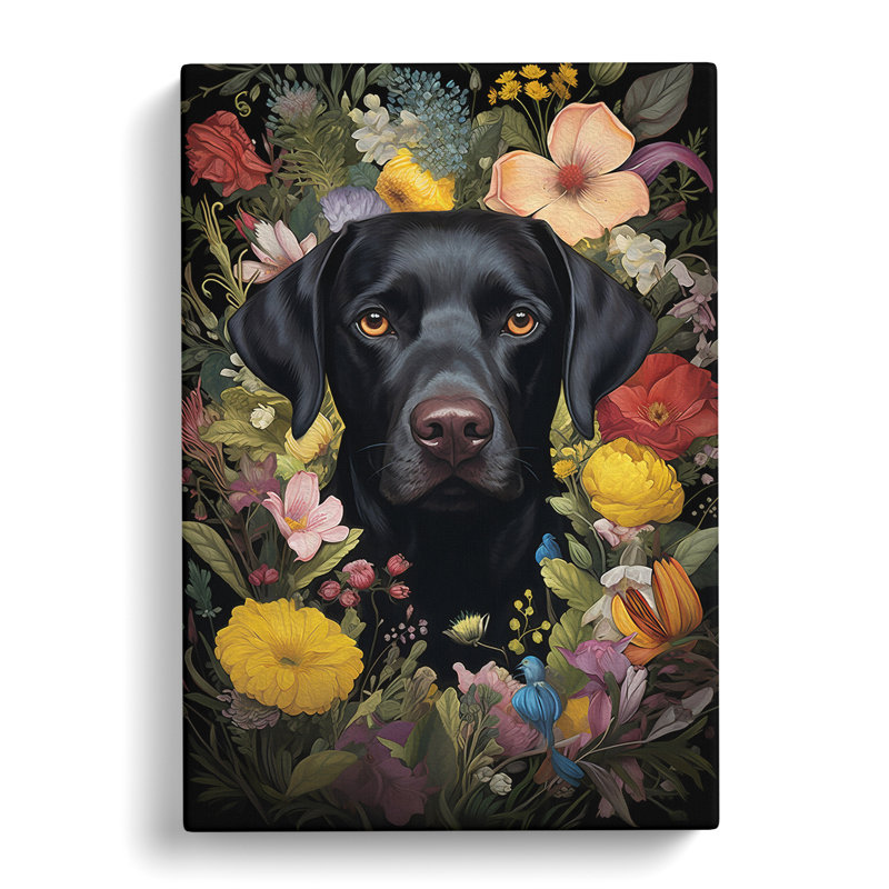 Labrador Retriever Rococo - Art Prints - Wrapped Canvas, 60cm H x 40cm W x 3cm D