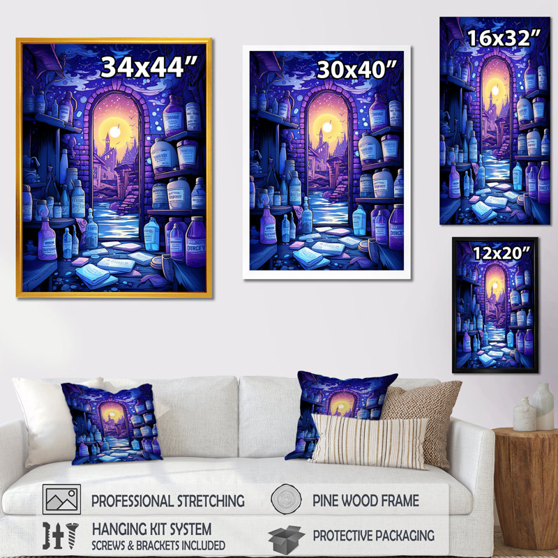 Détergent à lessive bleu et mauve - Art mural, H 20 po x l 12 po x P 1 po