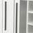 Farmhouse Kitchen Pantry Cabinet With Glass Doors & Multi-Functional Pull-Out Multi-Tier Storage Shelf