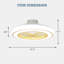 Ventilateur de plafond 19 po avec lumière DEL à intensité variable et télécommande