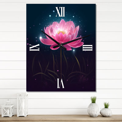 Jahni - Floral Lotus Wall Clock Oversized