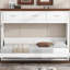 Lit simple de couleur blanche, 3 tiroirs pour divers articles de rangement et, peu encombrant, sans sommier requis
