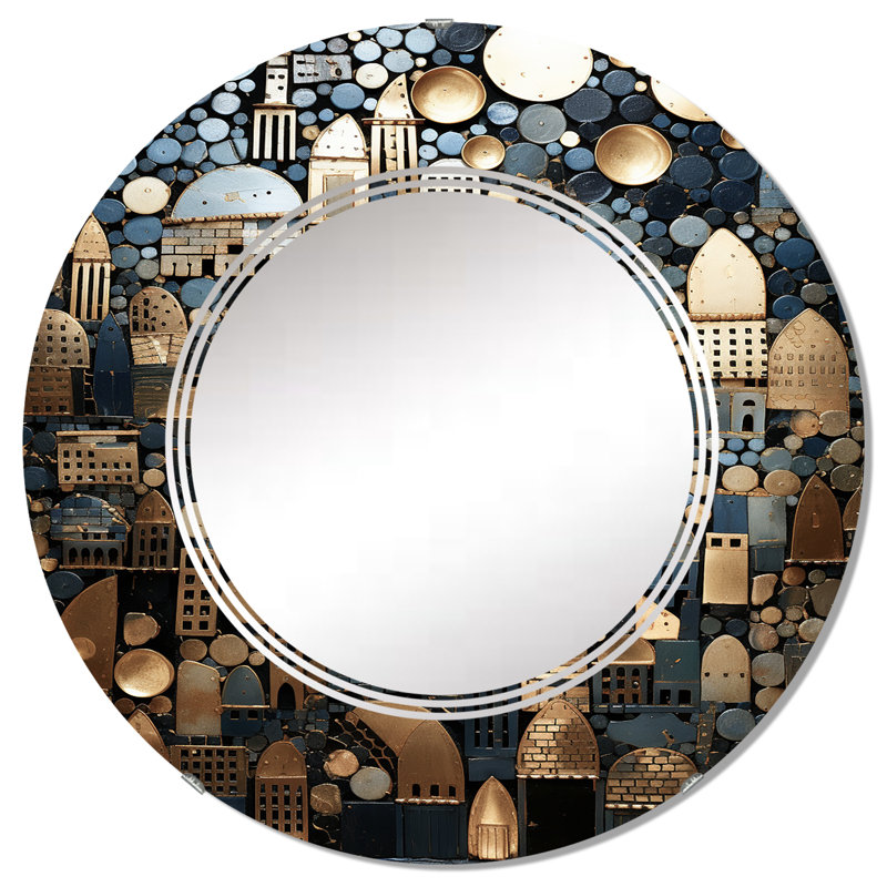 Arianell - Miroir mural moderne rond, 32 po x 32 po