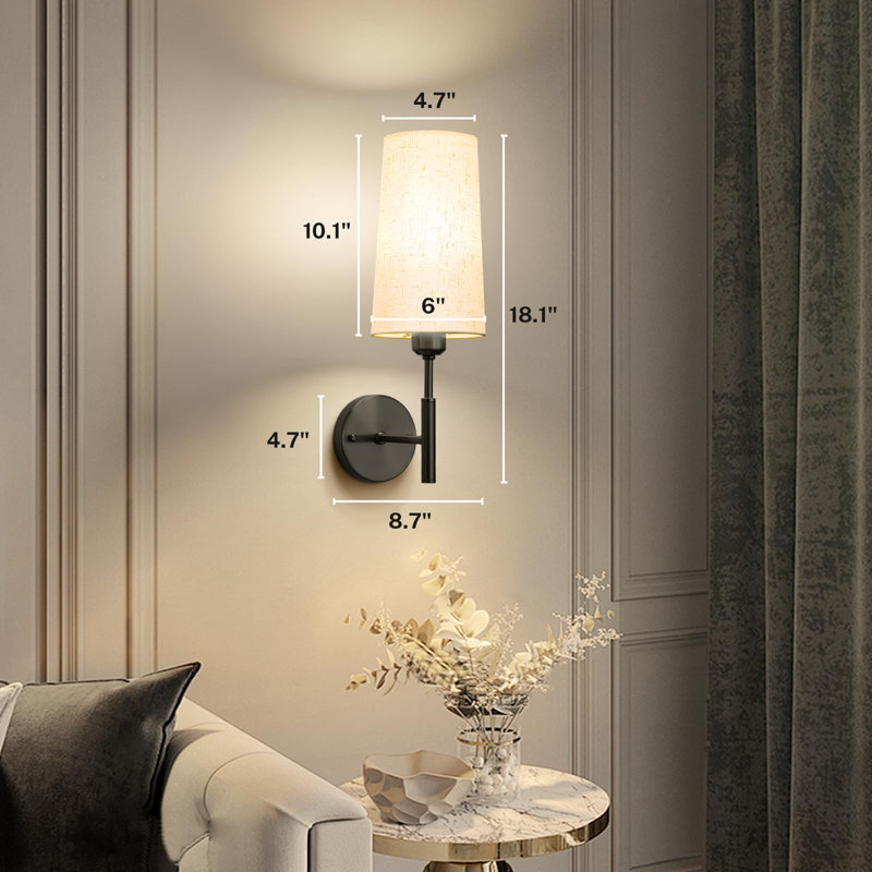 Jaterria Solid Brass Armed Sconce, White, Matte Black