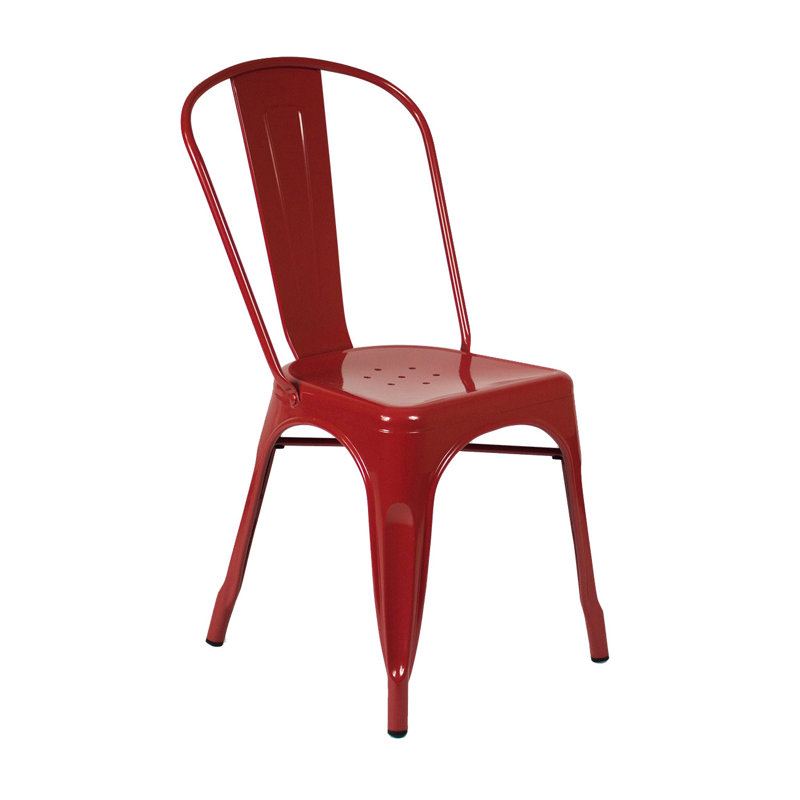 Romsey 17.5'' H Stacking Side Chair, Red