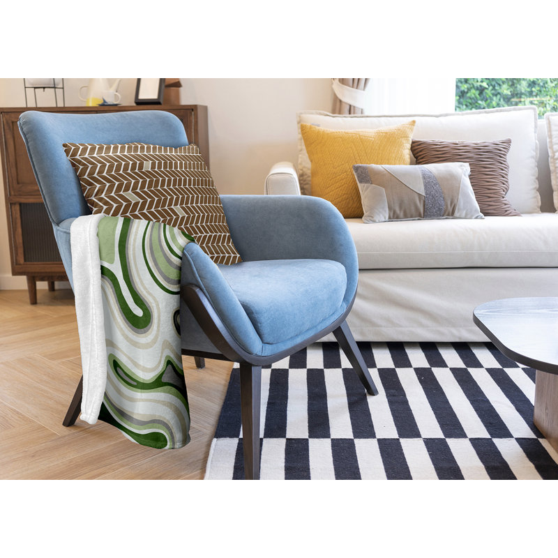Agate Spring Throw Blanket, 30" W x 39.75" L, Leaf Green