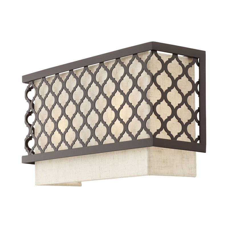 Mance Steel Flush Mounted Sconce, 7" H x 13" W x 3.88" D