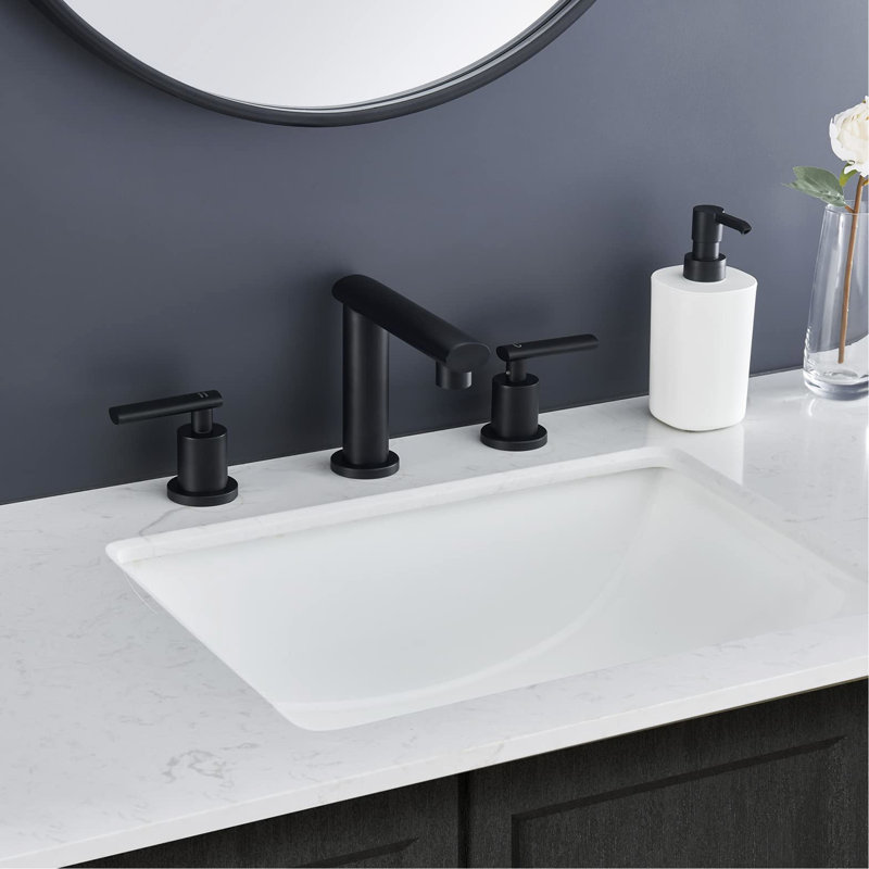 Robinet de lavabo de salle de bain noir mat 8 pouces, robinet cascade surdimensionné, 2 poignées, ensemble de bonde escamotable, tuyau d'alimentation à 2 poignées, tuyau, 8