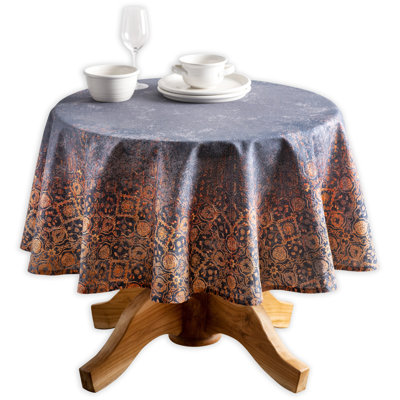 Geometric 100% Cotton Round Tablecloth