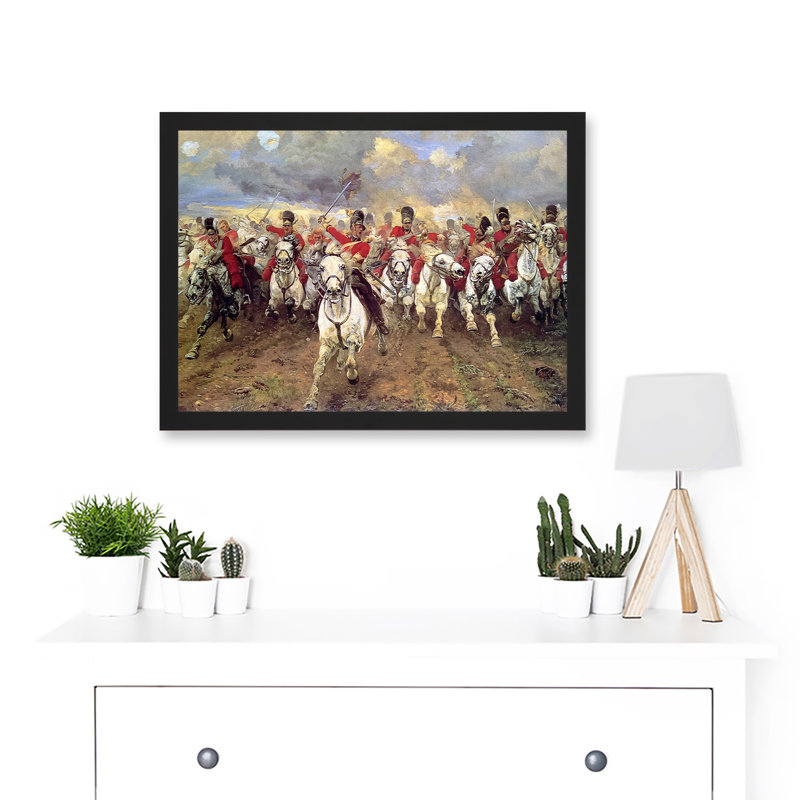 Thompson Scotland Forever Battle Waterloo Painting by Value Does Not Apply - Single Picture Frame Print