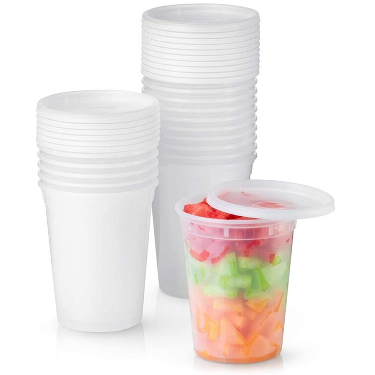 32 Piece Food Storage Containers Set with Easy Snap Lids (16 Lids