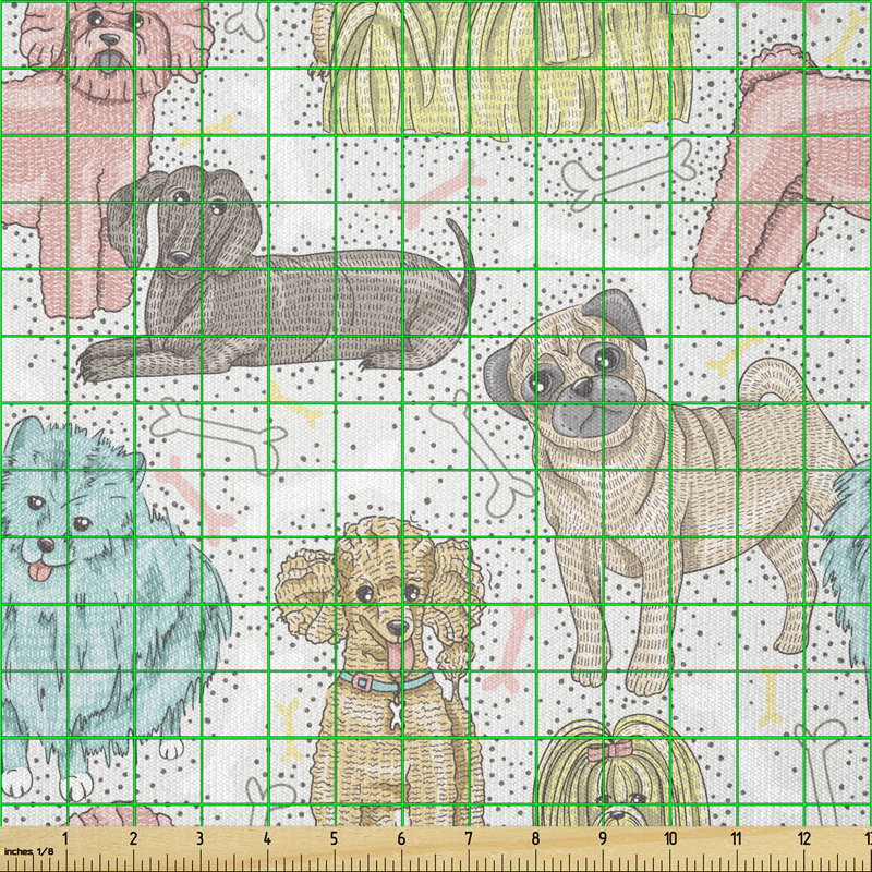 Crissa Little Purebred Puppy Dogs Multi-Purpose Fabric