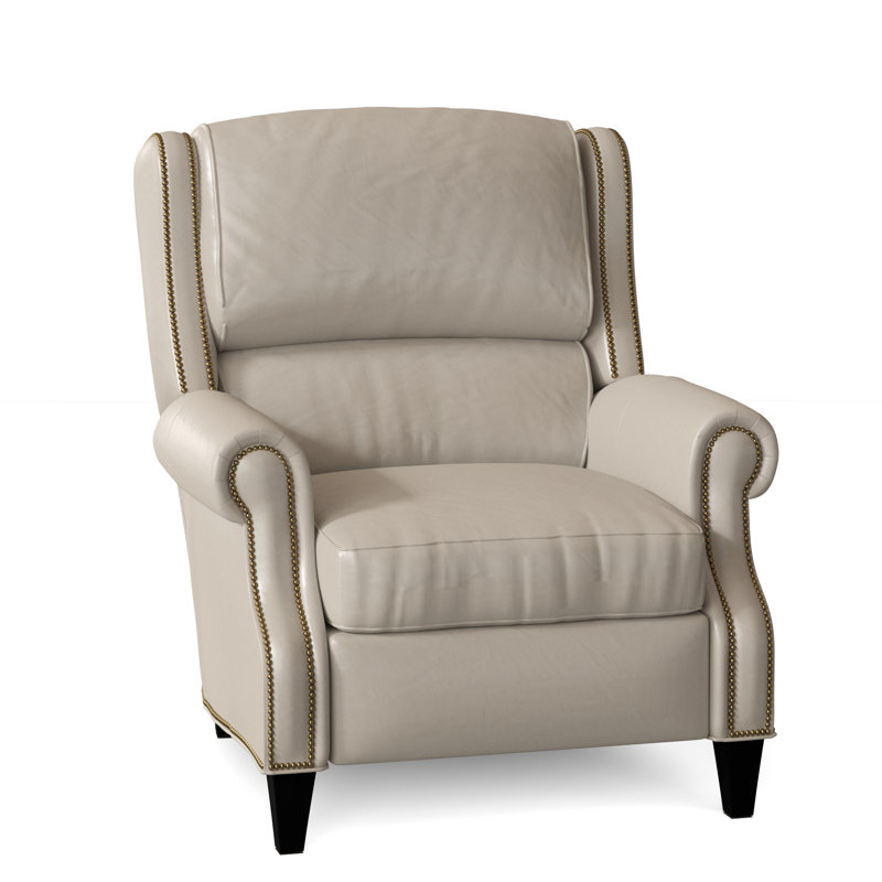 Huss Recliner, Plantation, Manual, Empyrean Mist Genuine Leather