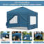 Gazebo 3 X 3 M, Folding Gazebo With Side Walls, Waterproof, Stable, Winterproof, Outdoor Garden Gazebo, Party Tent, Garden Tent, Height Adjustable, Uv Protection, Metal Frame-1965886901