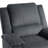 Ameiah Upholstered Dark Gray Corduroy Manual Push Back Recliner Chair with Wingback-1701780034