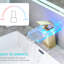 Robinet de lavabo de salle de bain à DEL, 3 couleurs changeantes, mélangeur d'eau chaude et froide, fixation sur le comptoir, un trou, bec cascade, or brossé à un trou, finition or