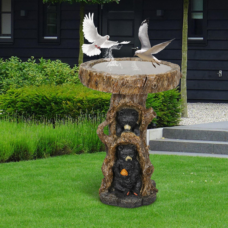 Bain d'oiseaux à piédestal vertical 23,6 pouces