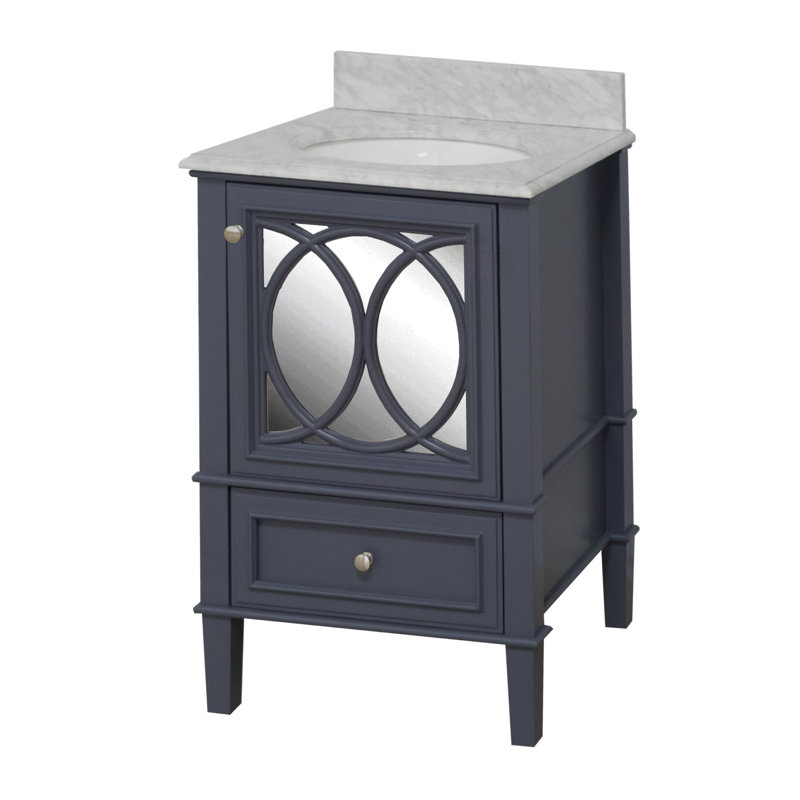 Ensemble de meuble-lavabo simple 24 po Brendale, Gris charbon