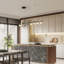 7 - Light Grey LED Kitchen Island Pendant