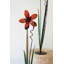  Sculpture florale en métal 37 po de hauteur - Ensemble de 3 fleurs décoratives en fer recyclé