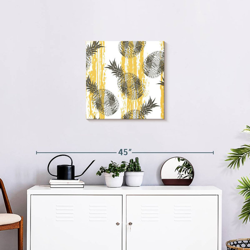 Motif géométrique ananas, H 20 po x l 20 po