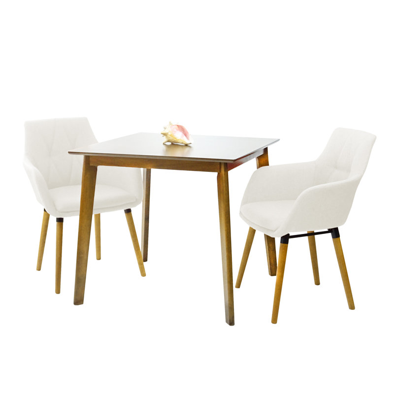 Carvalho Cavender Square 31.5'' L x 31.5'' W Dining Set, Cream