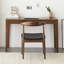 Bureau rectangulaire en bois massif avec tiroirs Walnut-848372112