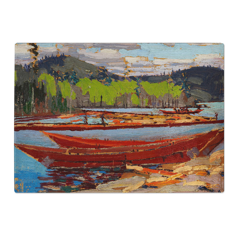 Bateaux by Tom Thomson Chopping Board, 0.4cm H x 29cm W x 39cm L