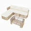 Ensemble de meubles d'extérieur en PE 84,9 po x 67,2 po x 31,5 po beige - rotin PE toutes saisons