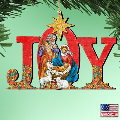 Tidaholm 5.5'' Wood Holiday Shaped Ornament
