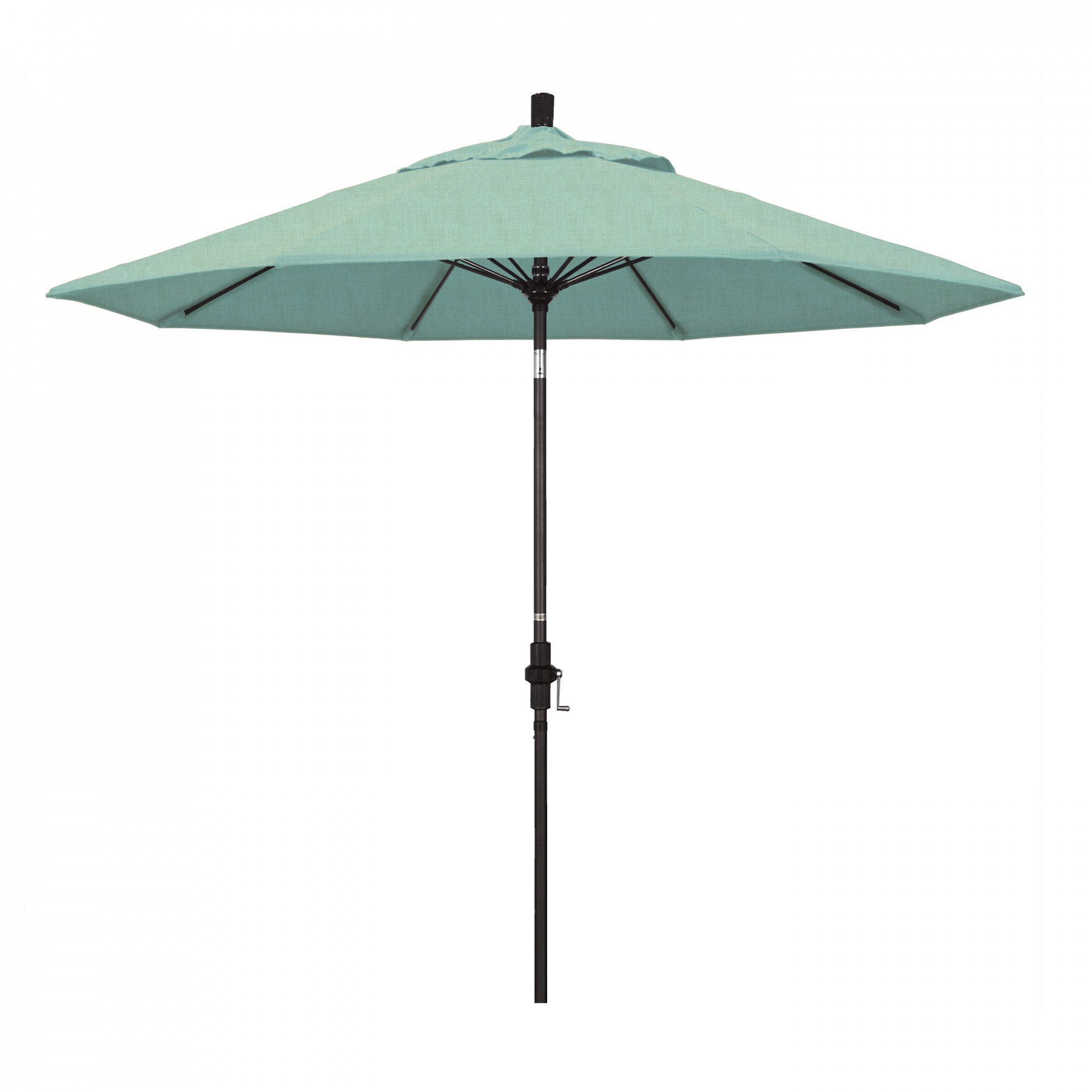 Roverta 9' Market Sunbrella® Umbrella, Spectrum Mist Sunbrella® Plainweave, Silver