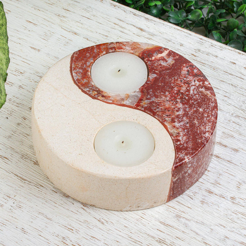 1.6'' H Stone Tabletop Tealight Holder
