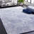 Soho Hand Tufted Viscose/Wool/Cotton Geometric Rug in Blue-2147415807