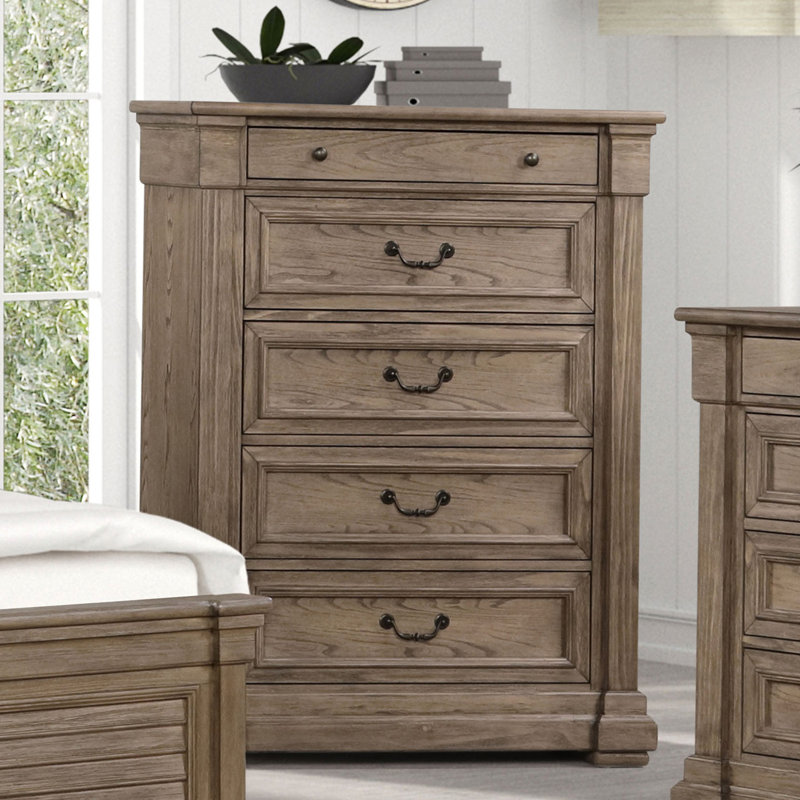 Commode à finition grise patinée 1pc