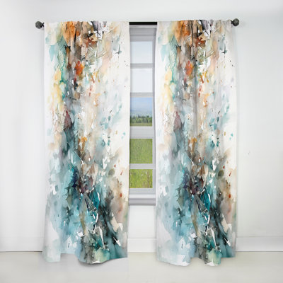 Darrah - Vibrant Paint Eruption V - Modern Curtain - Velvet Room Darkening - 1 panel