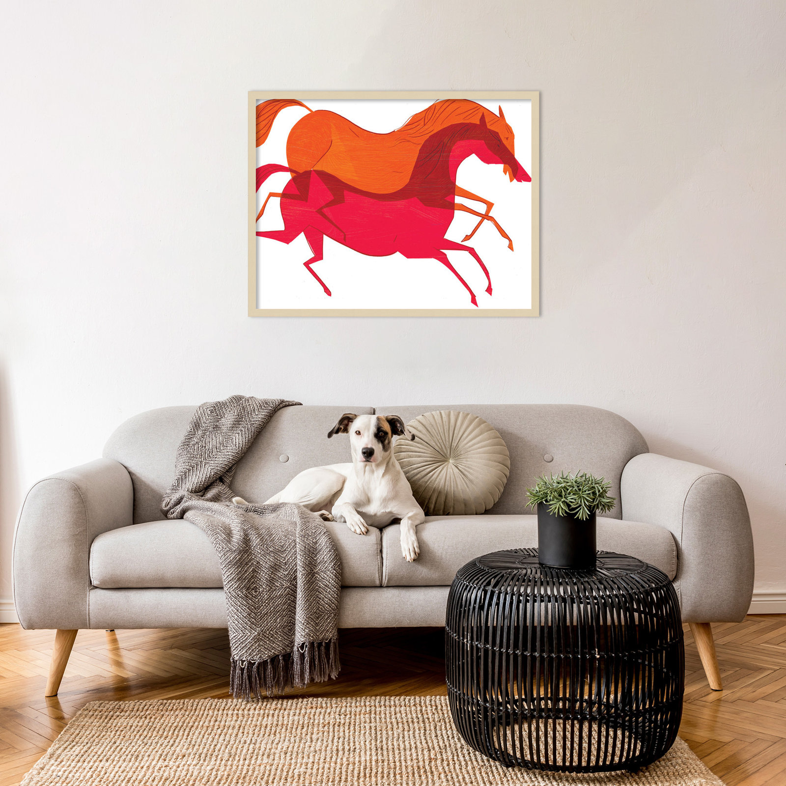 Horses Print by Richard A. Allen, Brown, 26" H x 33" W