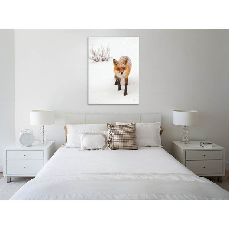 "Red Fox III", toile tendue par Aledanda, H 48 po x l 36 po x P 1,5 po
