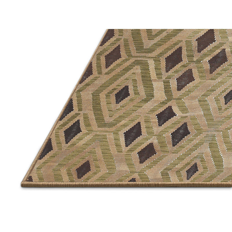 Geometric Indoor Rug, Rectangle 2' x 3'